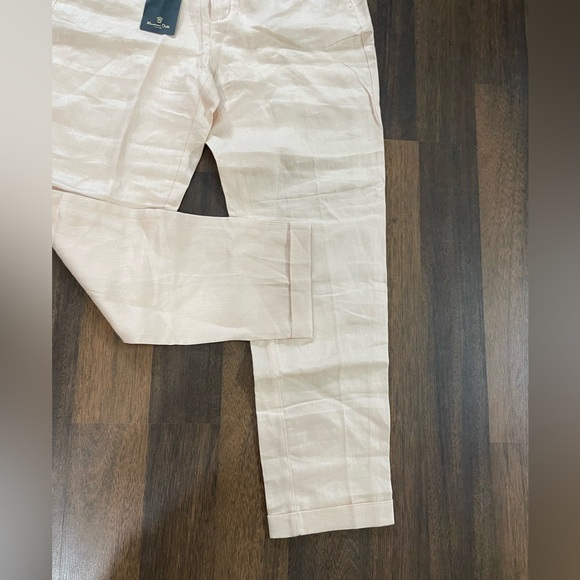 NEW Massimo Dutti 💯 %Linen Peach Trousers Size 6 - Picture 6 of 16